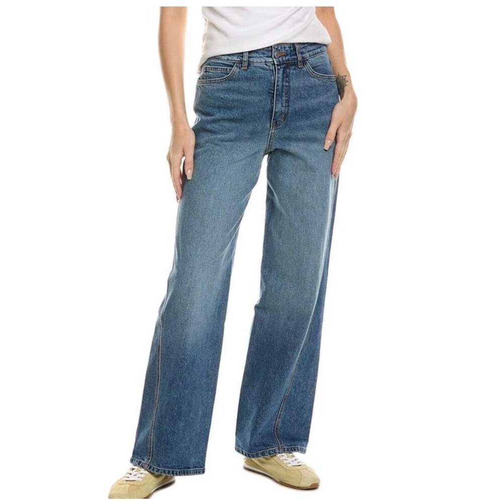 ALC Abbott II jeans 25 wide leg quiet luxury high rise denim classic casual